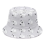 Doodle Bull Terrier Pattern Print Bucket Hat