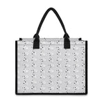 Doodle Bull Terrier Pattern Print Canvas Tote Bag