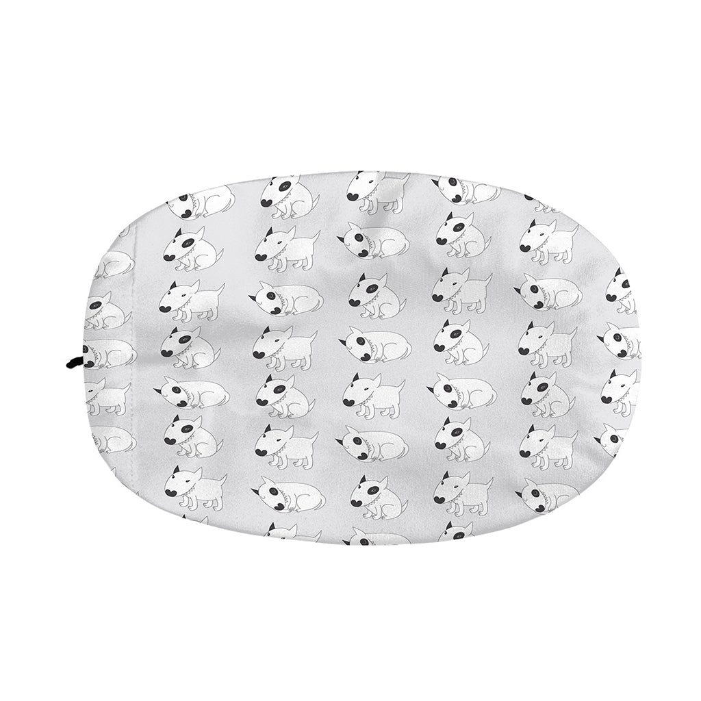 Doodle Bull Terrier Pattern Print Car Side Mirror Covers