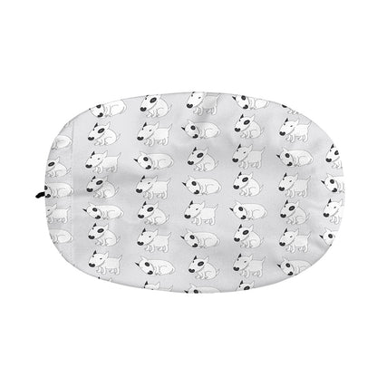 Doodle Bull Terrier Pattern Print Car Side Mirror Covers