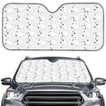 Doodle Bull Terrier Pattern Print Car Windshield Sun Shade