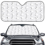 Doodle Bull Terrier Pattern Print Car Windshield Sun Shade