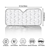 Doodle Bull Terrier Pattern Print Car Windshield Sun Shade