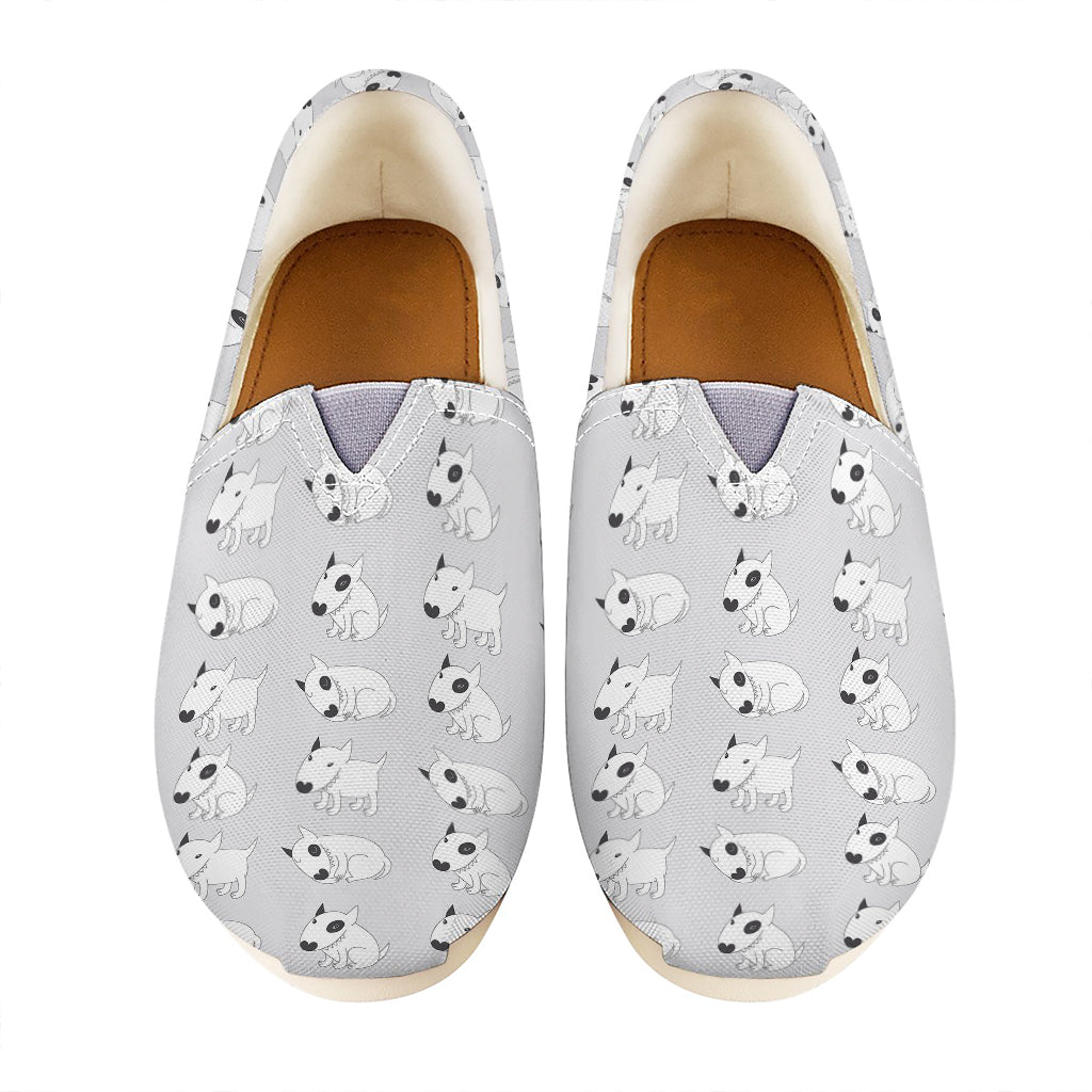 Doodle Bull Terrier Pattern Print Casual Shoes