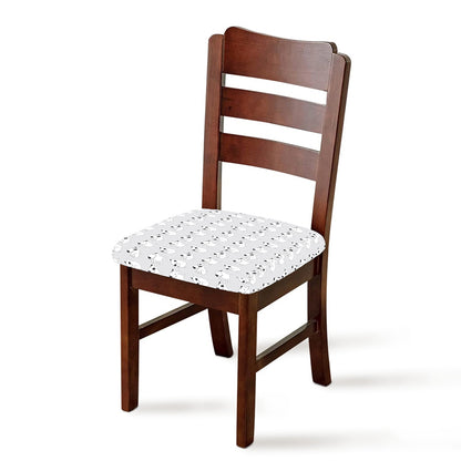 Doodle Bull Terrier Pattern Print Chair Cushion Cover