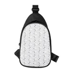 Doodle Bull Terrier Pattern Print Chest Bag