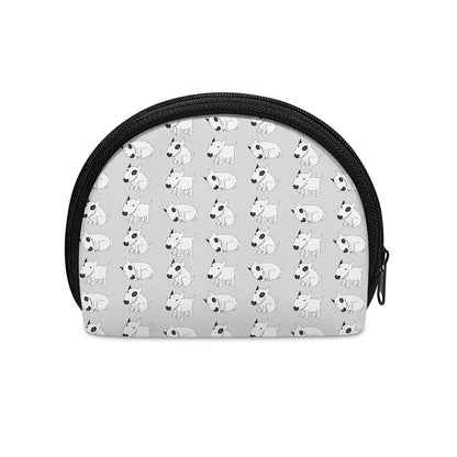 Doodle Bull Terrier Pattern Print Coin Purse