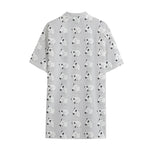 Doodle Bull Terrier Pattern Print Cotton Hawaiian Shirt