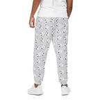 Doodle Bull Terrier Pattern Print Cotton Pants