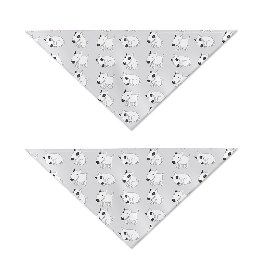 Doodle Bull Terrier Pattern Print Dog Bandana
