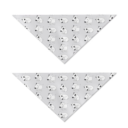 Doodle Bull Terrier Pattern Print Dog Bandana
