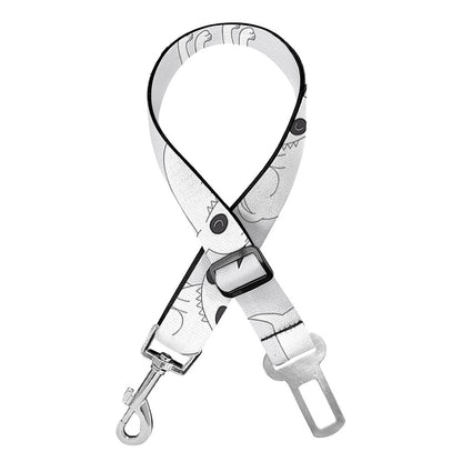 Doodle Bull Terrier Pattern Print Dog Seat Belt