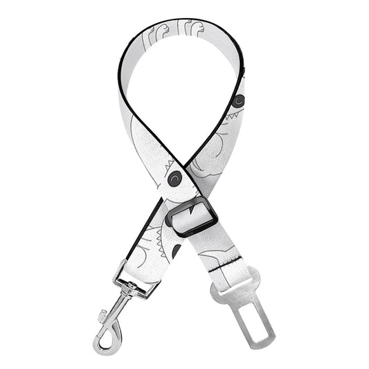 Doodle Bull Terrier Pattern Print Dog Seat Belt