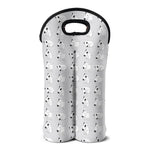 Doodle Bull Terrier Pattern Print Double Neoprene Wine Tote