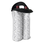 Doodle Bull Terrier Pattern Print Double Neoprene Wine Tote