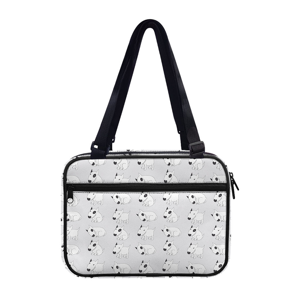 Doodle Bull Terrier Pattern Print Double Strap Bible Bag