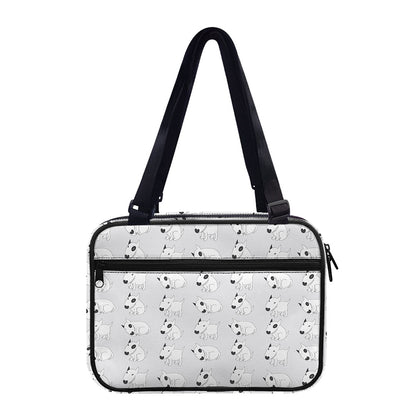 Doodle Bull Terrier Pattern Print Double Strap Bible Bag
