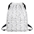 Doodle Bull Terrier Pattern Print Drawstring Backpack