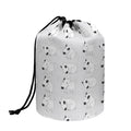 Doodle Bull Terrier Pattern Print Drawstring Makeup Bag