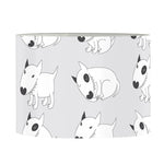 Doodle Bull Terrier Pattern Print Drum Lamp Shade