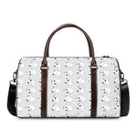 Doodle Bull Terrier Pattern Print Duffle Bag
