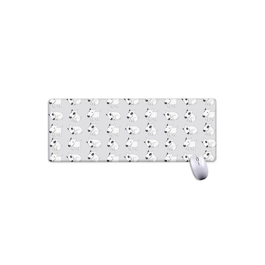 Doodle Bull Terrier Pattern Print Extended Mouse Pad