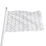 Doodle Bull Terrier Pattern Print Flag
