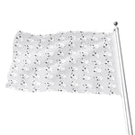 Doodle Bull Terrier Pattern Print Flag