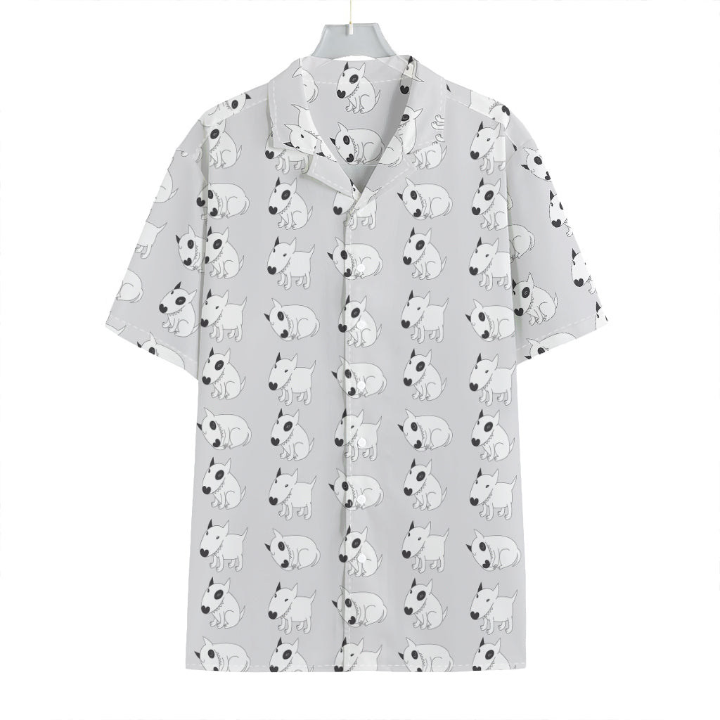 Doodle Bull Terrier Pattern Print Hawaiian Shirt