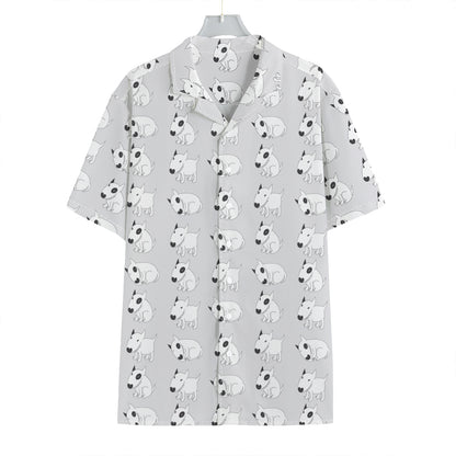 Doodle Bull Terrier Pattern Print Hawaiian Shirt