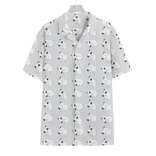 Doodle Bull Terrier Pattern Print Hawaiian Shirt