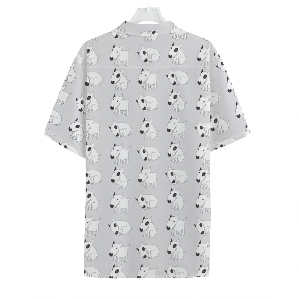 Doodle Bull Terrier Pattern Print Hawaiian Shirt