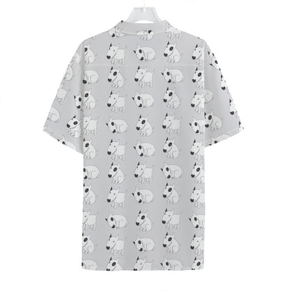 Doodle Bull Terrier Pattern Print Hawaiian Shirt