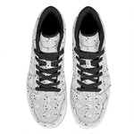 Doodle Bull Terrier Pattern Print High Top Leather Sneakers