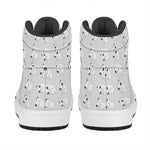 Doodle Bull Terrier Pattern Print High Top Leather Sneakers