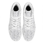 Doodle Bull Terrier Pattern Print High Top Leather Sneakers