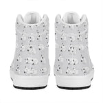 Doodle Bull Terrier Pattern Print High Top Leather Sneakers
