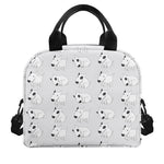 Doodle Bull Terrier Pattern Print Insulated Lunch Bag