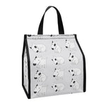 Doodle Bull Terrier Pattern Print Insulated Lunch Tote