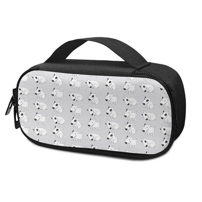 Doodle Bull Terrier Pattern Print Insulin Cooler Travel Case