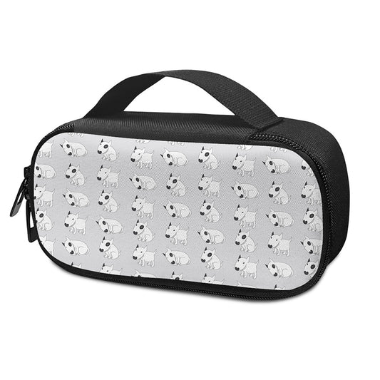 Doodle Bull Terrier Pattern Print Insulin Cooler Travel Case