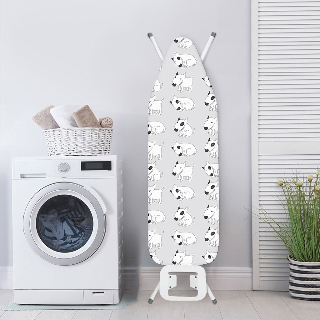 Doodle Bull Terrier Pattern Print Ironing Board Cover