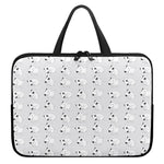 Doodle Bull Terrier Pattern Print Laptop Sleeve With Handle