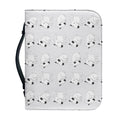 Doodle Bull Terrier Pattern Print Leather Bible Cover