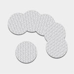 Doodle Bull Terrier Pattern Print Leather Coaster Set