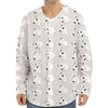 Doodle Bull Terrier Pattern Print Long Sleeve Baseball Jersey