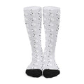 Doodle Bull Terrier Pattern Print Long Socks