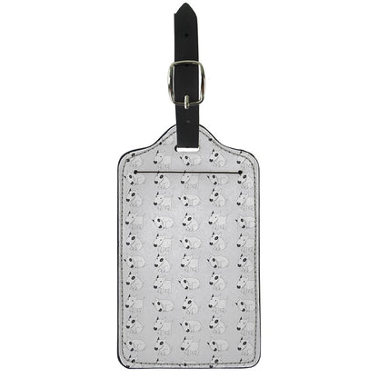 Doodle Bull Terrier Pattern Print Luggage Tag