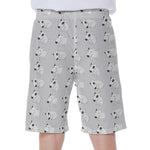 Doodle Bull Terrier Pattern Print Men's Beach Shorts