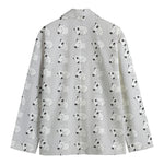 Doodle Bull Terrier Pattern Print Men's Blazer